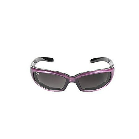 Pacific Coast Chix Rally Grey Gradient/Purple Padded Motorcycle Glasses, Chix Rally Purple Sunglasses for Women By Pacific Coast Sunglasses