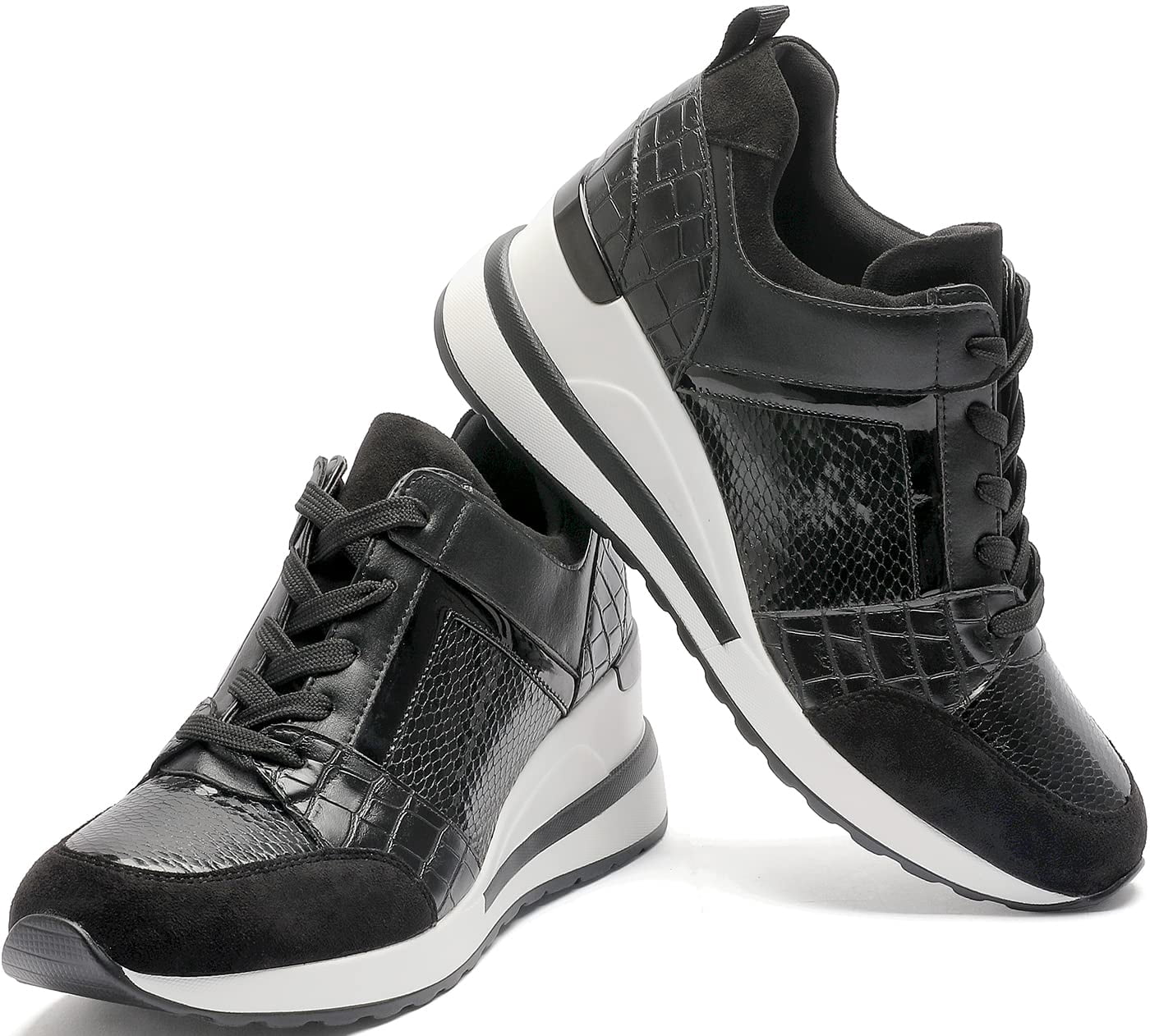 Yolanda Zula Wedge Sneakers for Women - Wedge Tennis Shoes Non-Slip Women Fashion Sneakers