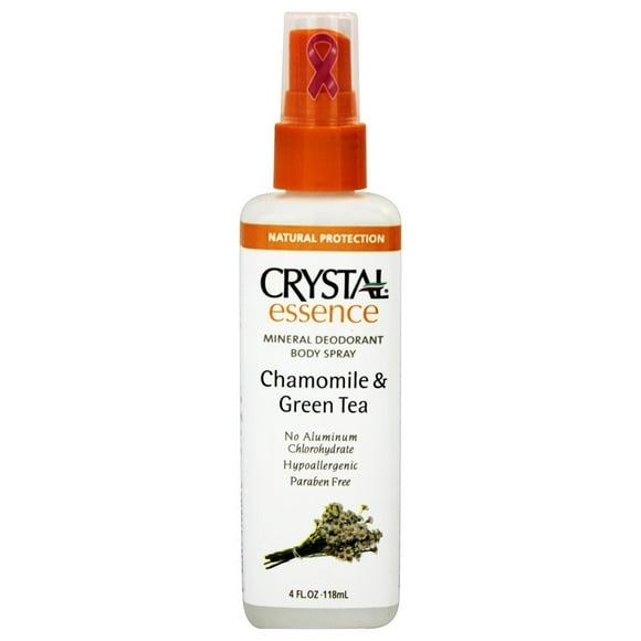 Crystal Body Deodorant Déodorant - Cristal Minéral Spray Camomille & Thé Vert - 4 fl. oz.