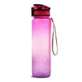 thumbnail image 2 of Botella de agua deportiva de 1L con marcador de tiempo y citas motivacionales, ideal para mantenerte hidratado durante el día. Diseño en tono degradado rosa, perfecto para entrenamientos, yoga,, 2 of 6