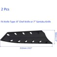 thumbnail image 3 of shiyou-2 Pack Plastic Knife Sheaths - Kitchen Knife Protectors Covers Universal Knife Guards, Apply to Kitchen Chef Knife or Santoku Knife (8 Inch, Black), 3 of 4