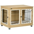 thumbnail image 1 of PawHut Caisse pour Animaux Table d'Appoint pour Usage Intérieur avec Coussin Portes Doubles, 1 of 10
