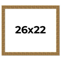 26x22 Frame Black and Gold Distressed Solid Wood Sonoma Picture Frame | 1.625 Inch Moulding Width |