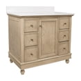 thumbnail image 3 of Kitchen Bath Collection Bella 42-inch Bathroom Vanity (Greige Oak/Engineered White): Fully Assembled Cabinet with Countertop and Sink, 3 of 6