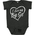 thumbnail image 3 of Inktastic I Love My Big Sis in White Chalk Heart Boys or Girls Baby Bodysuit, 3 of 5