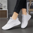 thumbnail image 4 of Mfakffe Womens Breathable Hollow Knit Sneakers Lace Up Lightweight Cushioned Running Shoes Non Slip Fashion Casual Walking Trainers, 4 of 4