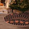 thumbnail image 5 of Xecao Vintage Pumpkin Pattern Pattern Christmas Tree Skirt Round Xmas Tree Mat Base Cover for Holiday Home Decorations-48", 5 of 6