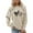 Beige, variant on Women Sweatshirts Pullover Tops Shirts Letter and Chicken Printed Long Sleeve Hoodless Crewneck Pullover Loose Fit Tops Casual Fall Outfits Clothes Beige-L