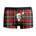 thumbnail image 4 of Mens Christmas Underwear Funny Novelty Holiday Boxers Briefs Sofy Comfy Cartoon Printed Underpants Men's Fashion, B03 Navy, Size M, 4 of 6