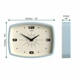 thumbnail image 4 of Reloj de pared JONES CLOCKS® Movie Retro 25,5 x 19,5 cm, color azul pálido, 4 of 7