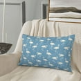 thumbnail image 2 of LNWH Rectangle Pillow Cover, Blue Vintage Flamingo Art Pattern Cushion Covers Pillowcase for Couch Bedroom Sofa, 20"x30", 2 of 8