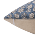 thumbnail image 3 of Fabritual Block Print Duck Canvas 24x24 Throw Pillow Covers, Handmade Vintage Pillow Covers For Sofa and Couch, Floral Print Outdoor Cushion Cover With Boho Home Decor (Tulsi Buti, Blue), 3 of 5