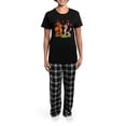 thumbnail image 4 of CafePress - Wedding Women's Dark Pajamas - Women's Short Sleeve Print T-Shirt and Pants Dark Cotton Pajama Set, 4 of 7