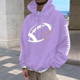 thumbnail image 2 of LUOGENLI Chandails à Capuche à Fermeture Éclair pour Hommes Anime Chandail de Sport pour Fans de Football Vintage Joueur de Rugby Sports Rétro Chandail à Capuche de Rugby pour Hommes Hauts Chandails à Capuche pour Hommes Design Graphique Violet Taille TTTG, 2 of 4