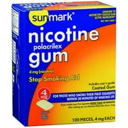 Sunmark Nicotine Polacrilex Coated Gum 4 mg Fruit Freeze - 100 ct