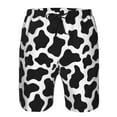 thumbnail image 3 of Goofa Cow Print Black White Printed Mens Swim Trunks Summer Quick Dry Short Beach Swimwear Bathing Suits-3X-Large, 3 of 9