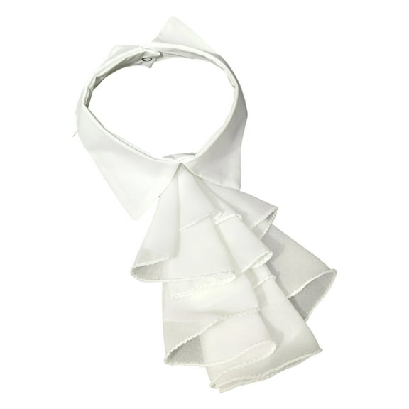 Yokua Victorian Detachable Lapel False Collar with Layered Ruffled Front for Women