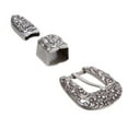 thumbnail image 2 of 3/4" (19mm) Western Engraved Floral 3-Piece Buckle Set for Leathercraft Replacement, 2 of 2