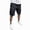 Black, variant on Mens Cargo Shorts Solid Color Drawstring Pocket Slim Fit Summer Casual Bottoms Relaxed Daily