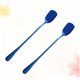 thumbnail image 4 of unbranded 6Ud Cucharas Para Y Bebidas Con Mango Azul En Acero Inoxidable Reutilizable, 4 of 8