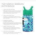 thumbnail image 5 of Simple Modern 10 Ounce Summit Kids Water Bottle Thermos with Straw Lid - Vacuum Insulated 18/8 Stainless Steel - Mermaid, 5 of 7