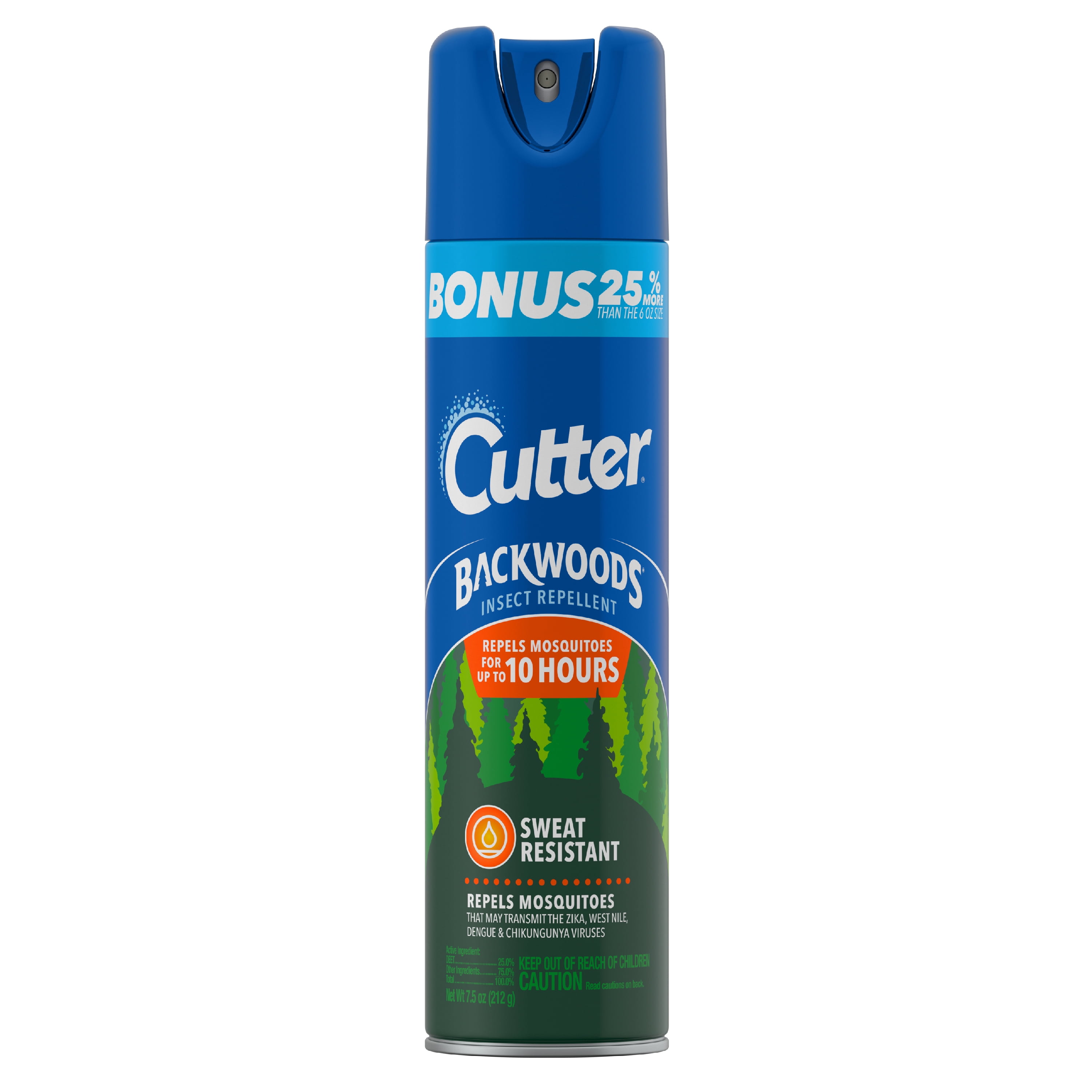 (2 pack) Cutter Backwoods Insect and Mosquito Repellent, Bug Spray with 25% DEET, 7.5 Oz