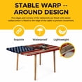 thumbnail image 4 of American Flag Table Cloths for 3 Foot Rectangle Tables, Eagle Blue Red USA Flag Retro Patio Waterproof Elastic Fitted Tablecloths, Washable Rectangular Table Cover for Camping, 4 of 8