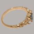 thumbnail image 5 of LBG British Made 9k Rose Gold ring with Natural Sapphire & Diamond Womens Anniversary Ring - 33 size options - Size 11.25, 5 of 9