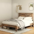 thumbnail image 2 of iRerts Wood Full Bed Frame with Headboard, Full Platform Bed Frame for Adults Teens, Industrial Bed Frames Full Size with Large Under Bed Storage, Noise Free, No Box Spring Needed, Dark Brown, 2 of 9