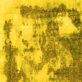 thumbnail image 1 of Ahgly Company Indoor Square Abstract Yellow Modern Area Rugs, 3' Square, 1 of 4