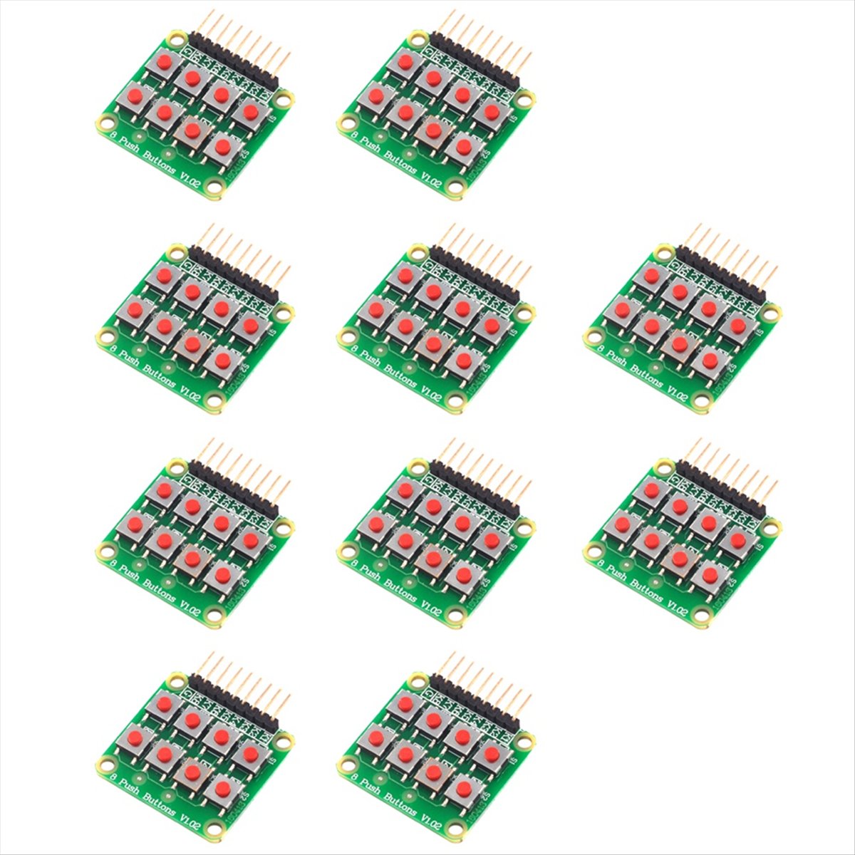 Teclado 2x4 Teclado 4x2 8 Botones V1.00 Teclado Matrix Botón para AVR ...