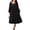 Black, variant on Womens Winter Dresses Plus Size 3X Long Sleeve Boho Square Neck Bubble Sleeve Brown Flowing Maxi Dresses Holiday Wedding Date Guest 3XL 22W 24W