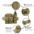 thumbnail image 5 of ESULOMP Multi Functional Waist Pack Single Shoulder Hip Belt Bag Packs Water Resitive Waist Bag Pouch Hiking Climbing Outdoor Bumbag with Water Bottle Pocket Khaki, 5 of 7