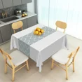 thumbnail image 4 of Tchckioa Tablecloth for Restaurant Decor,60x60 Inch Square Stain Proof Table Cloth Cover,Wave Lines, 4 of 6