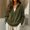 A1_Blackish Green, variant on Plus Sized Mock Neck Waffle Knit Sweatshirts Stand Collar Henley Pullover Shirts Long Sleeve Deep V Neck Fleece Top Boho Sweatshirts Plain Sweatshirt Women's Pullover Jackets Black S