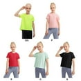 thumbnail image 7 of GYRATEDREAM Girls Short Sleeve Dry-Fit Crew Neck Active Athletic Performance T-Shirt for Kids 5-12 Years, 7 of 7