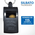 thumbnail image 5 of Silbato Acme 60 mm Plástico Negro con Bolita de Corcho Profesional para Deportes y Seguridad, 5 of 5