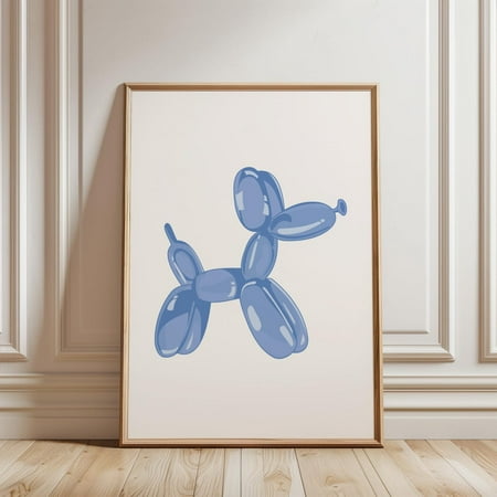 Balloon Dog Blue Poster, Teen Bedroom Decor, Colorful Nursery Poster, Y2K Preppy Room Decor, Dopamine Wall Art, Trendy Wall Art, Unframed Poster Size 12x18 F03.1.14l1761
