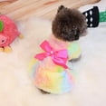 thumbnail image 6 of Topumt Fluffy Faux Fur Leopard Dog Coats Pet Jackets Cat Winter Clothes Hoodies, 6 of 7