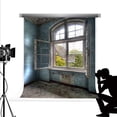 thumbnail image 1 of BSDHOME Polyester Shabby Window Backdrop for Photography Portable Photographic Studio Props Gothic Indoor Background 5x7ft, 1 of 4