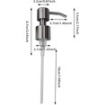 thumbnail image 2 of Stainless Steel Replacement Liquid Soap Dispenser Pump Stainless Steel Pump Attachment,Pack of 2, 2 of 5