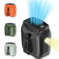Portable Waist Fan with LED Light, 5 Speeds, and Rechargeable 1000mAh Battery – Stay Cool and Prepared Anywhere!