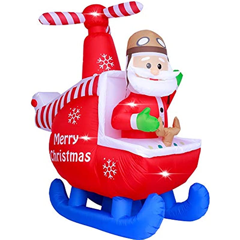 ASTEROUTDOOR 6ft Christmas Inflatable Decorations Claus Blow Up Built