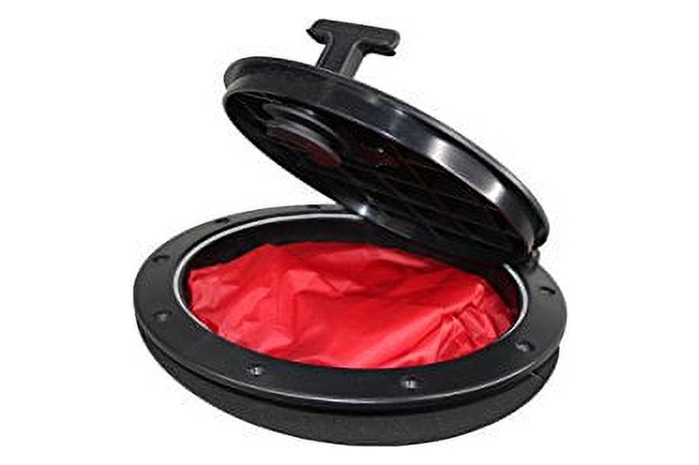 Pactrade Marine Boat Kayak Canoe Fishing Rigging Sailing Heavy Duty Black Plastic 8'' Waterproof Deck Plate Hatch Cover w/Storage Bag Lock Design