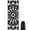 Black White Tie, variant on Orange Blue Tie Dye Mandala Pattern Hot Yoga Mat Towel Non Slip for Hot Yoga - Quick-Drying Yoga Mat Cover with 4 Corner Pockets with Travel Bag - Hot Yoga Towel Non Slip 70"x26"