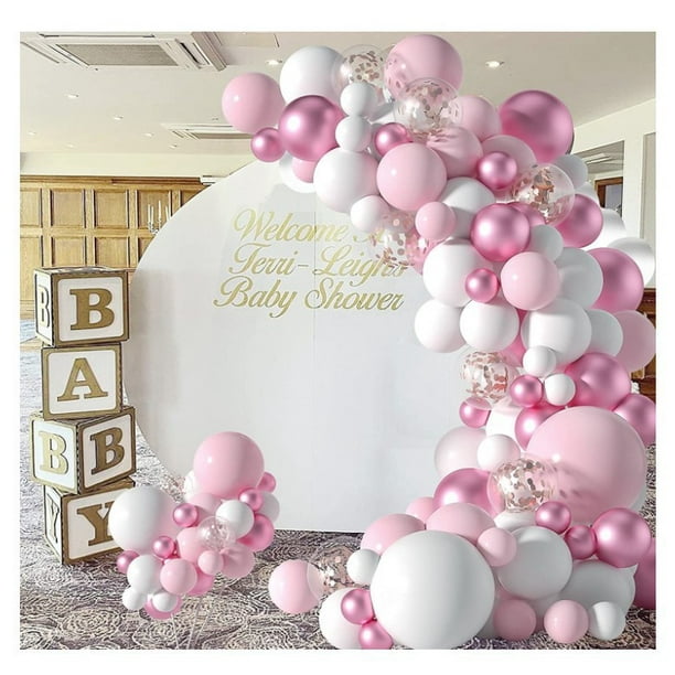 Banner De Bienvenida Bebé Niña - Decoración Rosa Con Lazos Para Baby Shower | Incluye Cuerda De 3 M, 15 X 10 Cm
