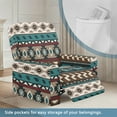 thumbnail image 4 of Renewold Western American Tribal Extra Large Recliner Cover Soft Thick Sofa Protector 4 Pieces Reclining Sofa Slipcover Recliner Seat Cover with Elastic Bottom and Side Pocket, Teal Red, 4 of 8