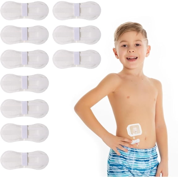 Feeding Tube Holders,Tutuviw 10 Pcs Drain Cath Stabilizer,PD Dialysis Patch for Peg/J /G-Tube,Stomach Stabilizer Accessories,Abdominal Support Holder,Fixation Adhesive Stickers Patch for Kids Child