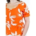 thumbnail image 4 of Blusa con Jareta Roman Fashion Talla Extra Naranja 36, 4 of 7