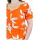 thumbnail image 4 of Blusa con jareta Roman Fashion /Tallas Extras, 1761 (Naranja) naranja 38, 4 of 7